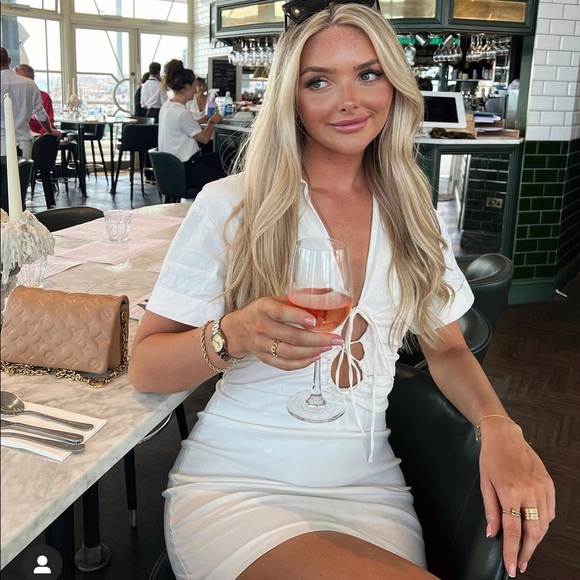 Zara Stretchy Linen Blend Dress - Picture 2 of 15